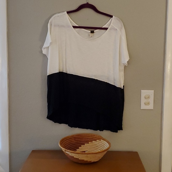 Free People Colorblock Relaxed Fit Tee - Picture 3 of 7